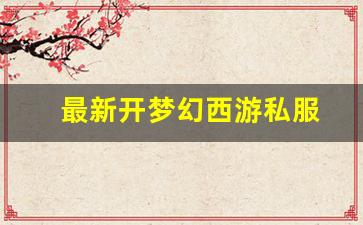 最新开梦幻西游私服 (10)