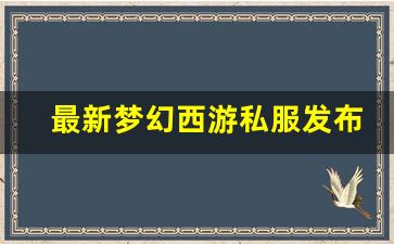 最新梦幻西游私服发布