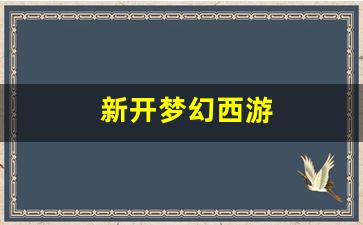 新开梦幻西游(新开梦