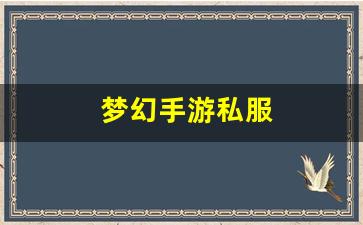 梦幻手游私服(梦幻西